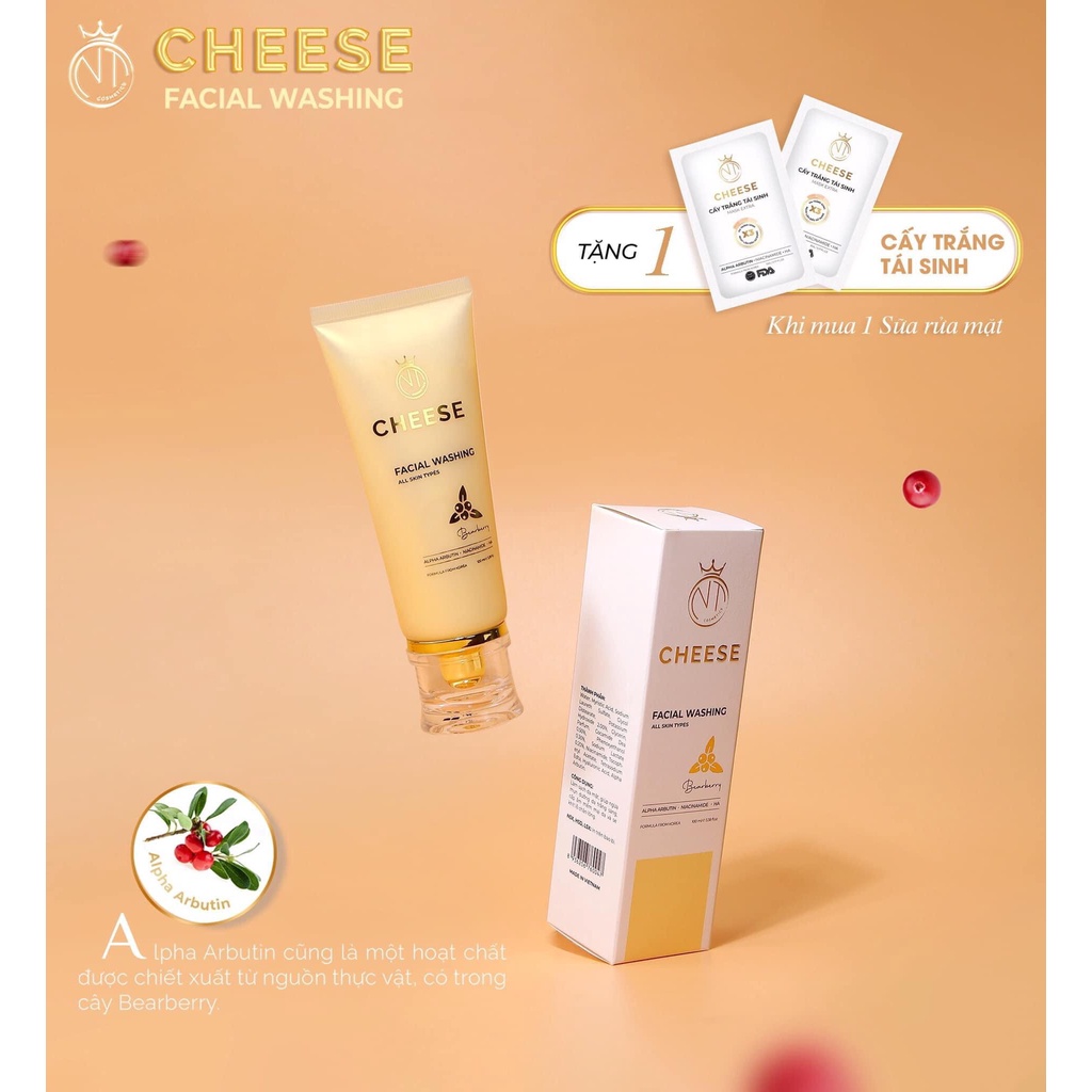 Sữa rửa mặt CHEESE dòng sản phẩm làm sạch chuyên sâu Sữa rửa mặt CHEESE dòng sản phẩm làm sạch chuyên sâu