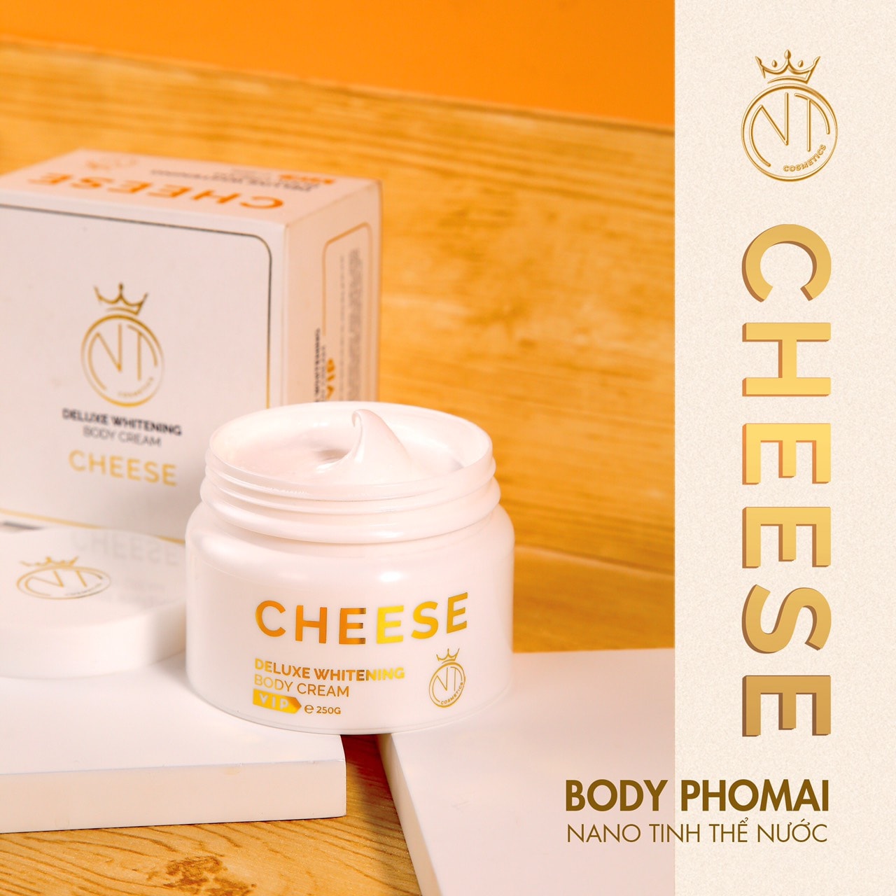 Kem body Cheese siêu mướt, siêu kích trắng, siêu kháng nước Kem body Cheese siêu mướt, siêu kích trắng, siêu kháng nước