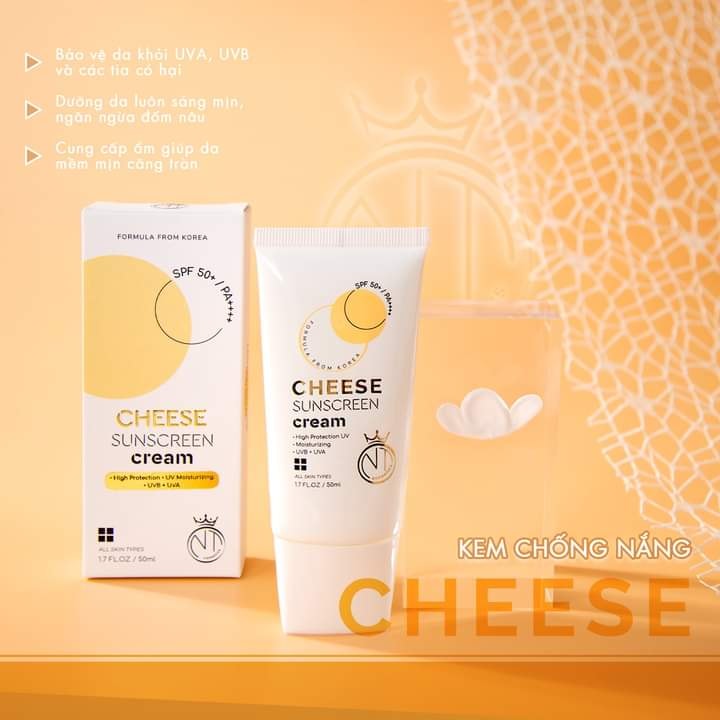 Kem chống nắng Cheese Sunscreen Cream nắng có gắt đến mấy gặp em cũng chào thua Kem chống nắng Cheese Sunscreen Cream nắng có gắt đến mấy gặp em cũng chào thua