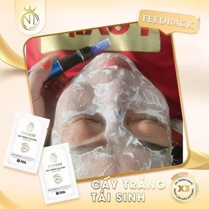 Trắng da sau 1 tuần với mặt nạ cấy trắng tái sinh CHEESE Trắng da sau 1 tuần với mặt nạ cấy trắng tái sinh CHEESE