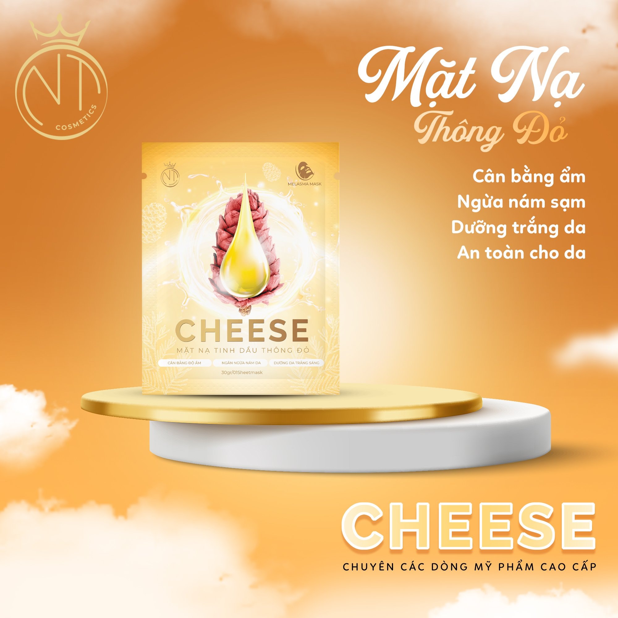Mask tinh dầu thông đỏ của Cheese sản phẩm cho chị em nghiện đắp mask hằng ngày Mask tinh dầu thông đỏ của Cheese sản phẩm cho chị em nghiện đắp mask hằng ngày