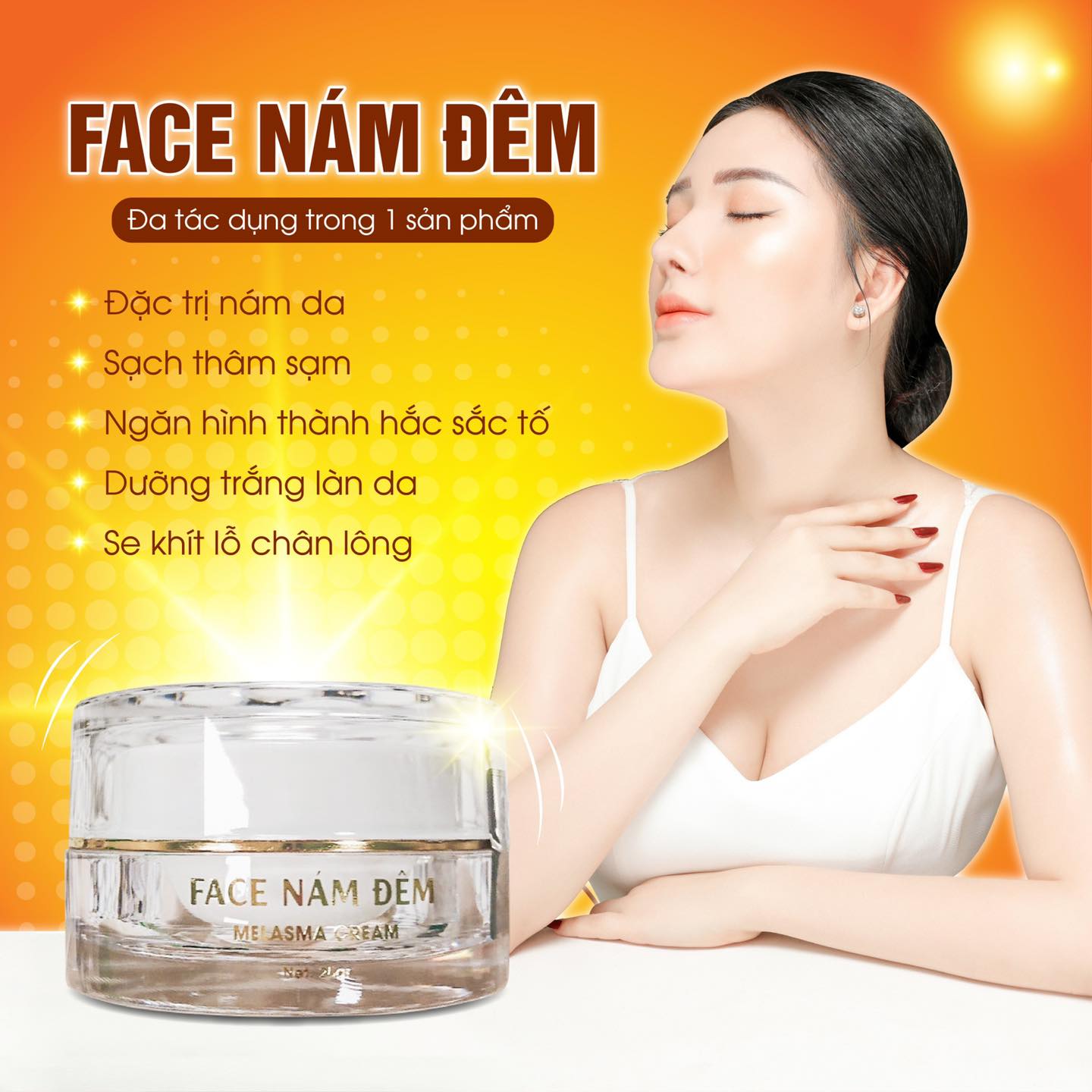 Face nám đêm N Collagen - thay nàng giải quyết mọi nỗi lo về nám