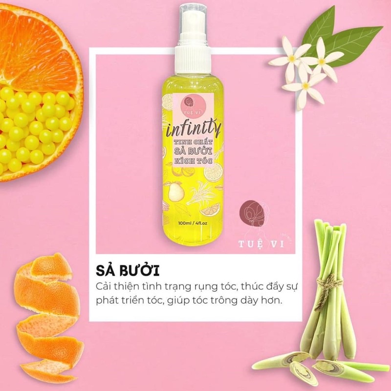 Xịt tinh dầu bưởi TUỆ VI sản phẩm từ thiên nhiên giúp kích mọc tóc