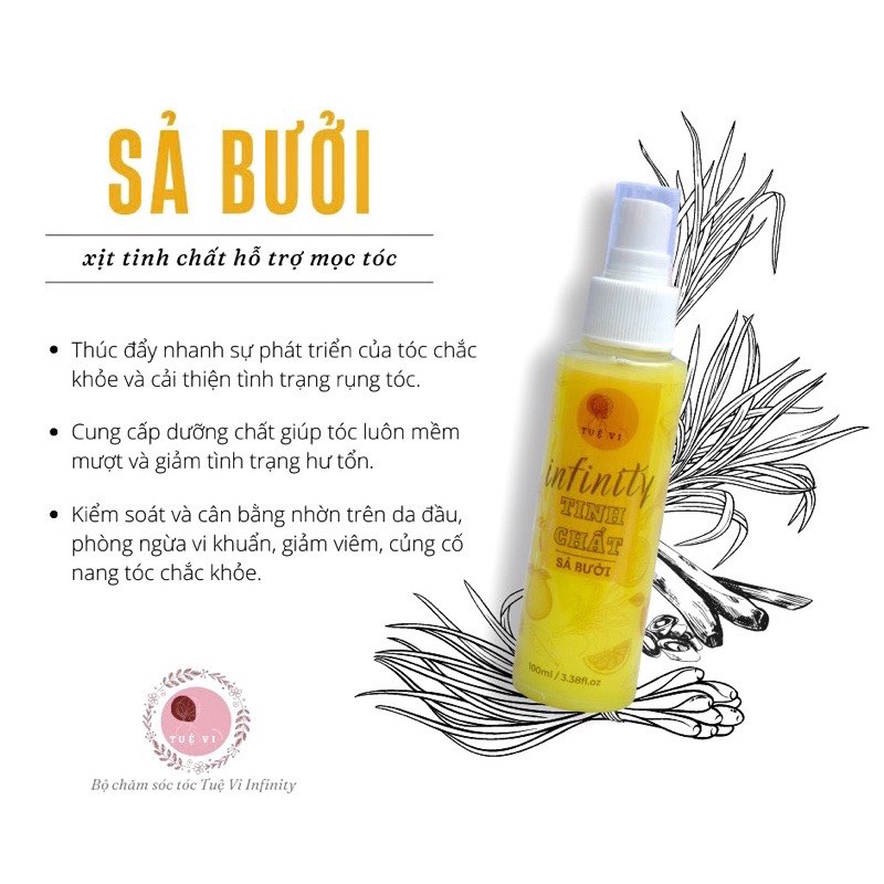 Xịt tinh dầu bưởi TUỆ VI sản phẩm từ thiên nhiên giúp kích mọc tóc Xịt tinh dầu bưởi TUỆ VI sản phẩm từ thiên nhiên giúp kích mọc tóc