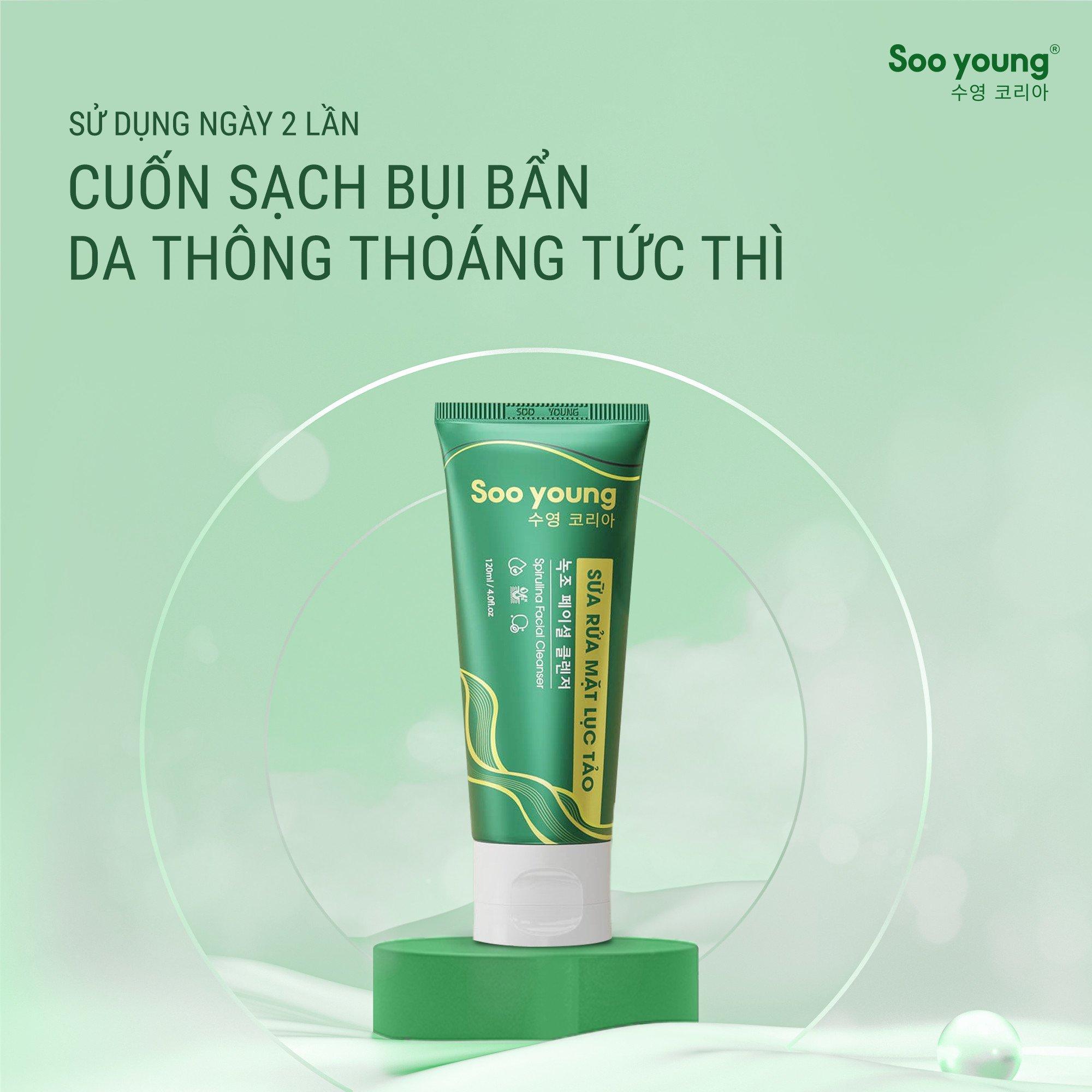 Lên kế hoạch làm sạch da đúng cách mỗi ngày với sữa rửa mặt lục tảo Soo Young Lên kế hoạch làm sạch da đúng cách mỗi ngày với sữa rửa mặt lục tảo Soo Young