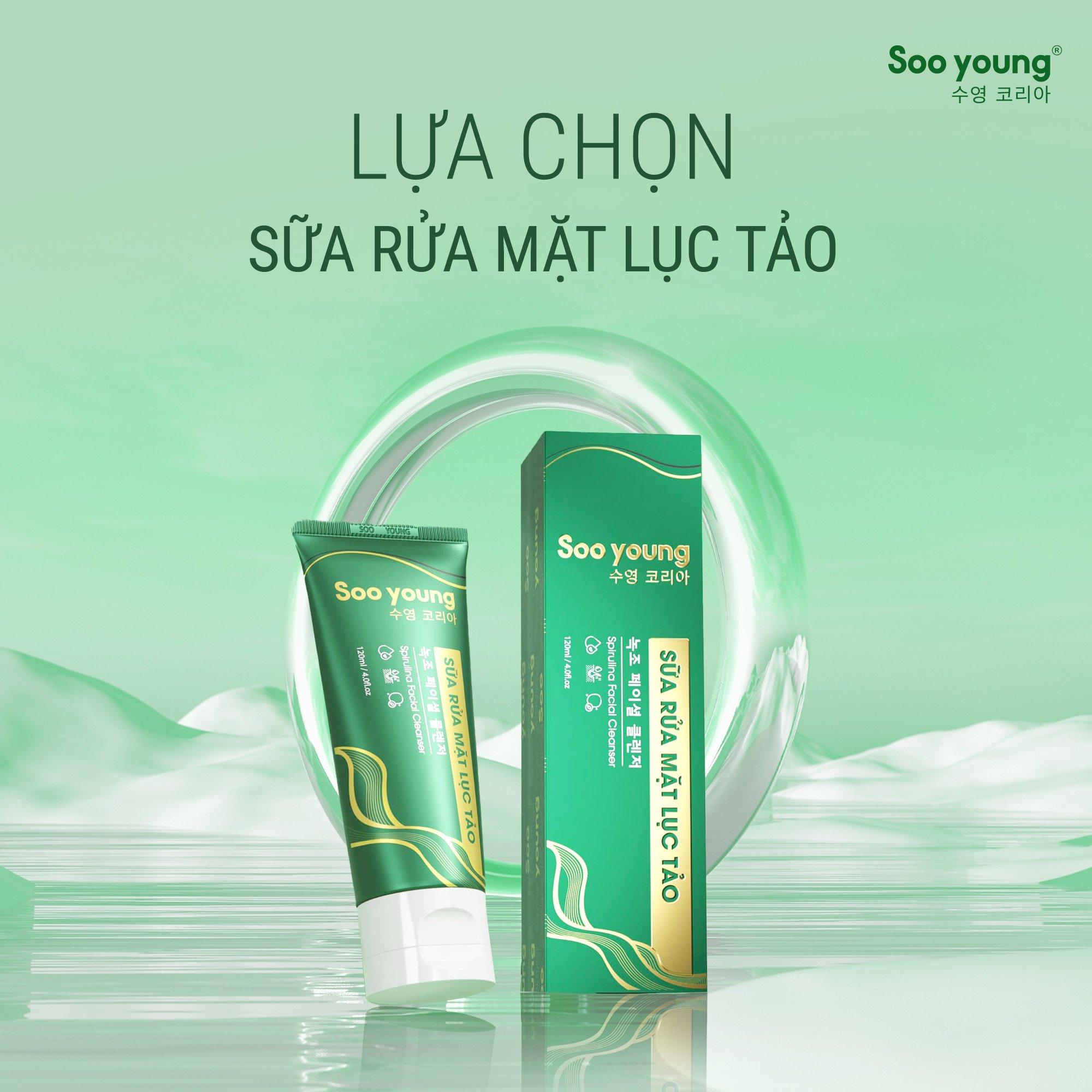 Lên kế hoạch làm sạch da đúng cách mỗi ngày với sữa rửa mặt lục tảo Soo Young
