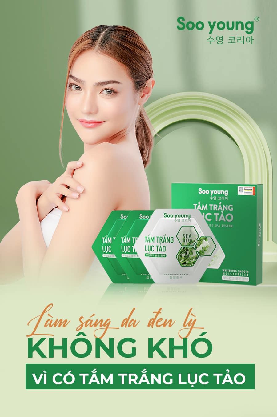 Làm sáng da đen lỳ không khó vì có tắm trắng lục tảo SOO YOUNG Làm sáng da đen lỳ không khó vì có tắm trắng lục tảo SOO YOUNG