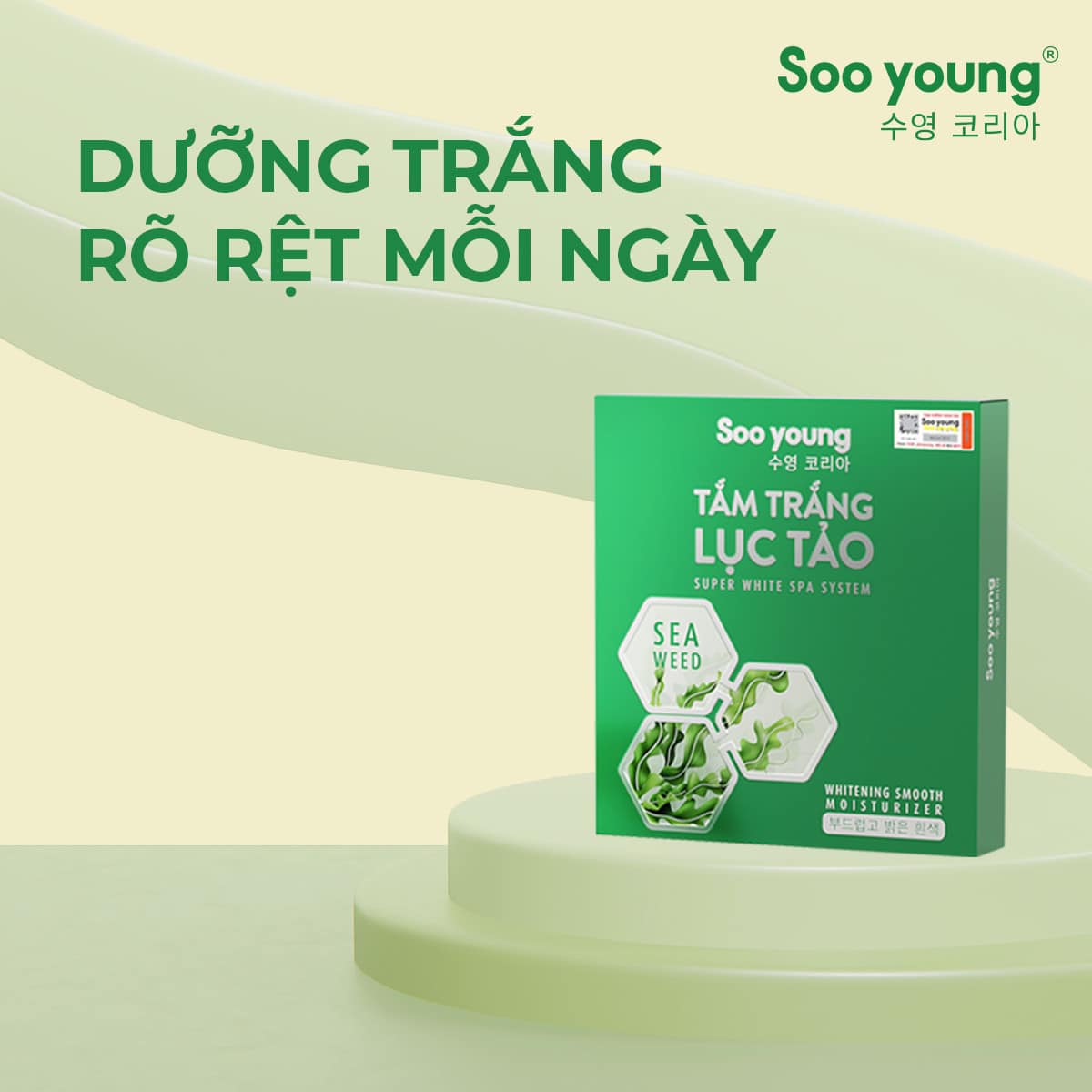 Làm sáng da đen lỳ không khó vì có tắm trắng lục tảo SOO YOUNG