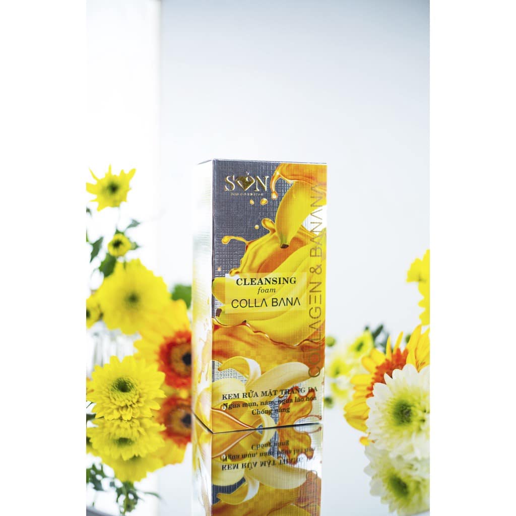 Tuyệt chiêu ngừa mụn - khắc phục khô da có kem rửa mặt chuối Collagen Bana