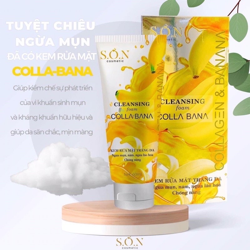 Tuyệt chiêu ngừa mụn - khắc phục khô da có kem rửa mặt chuối Collagen Bana Tuyệt chiêu ngừa mụn - khắc phục khô da có kem rửa mặt chuối Collagen Bana