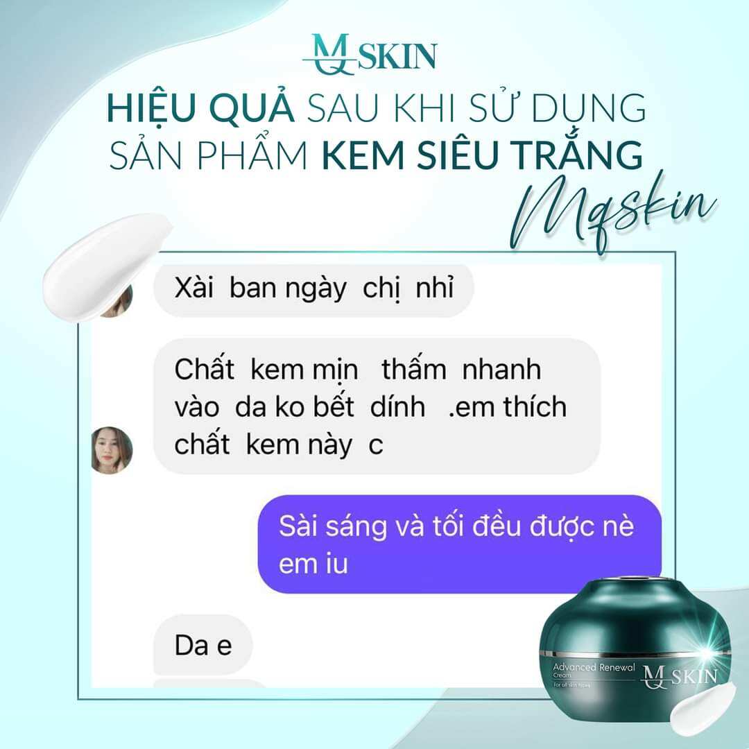 Thành phần tuyệt tác, nâng niu làn da không tì vết - kem siêu trắng MQ SKIN Thành phần tuyệt tác, nâng niu làn da không tì vết - kem siêu trắng MQ SKIN