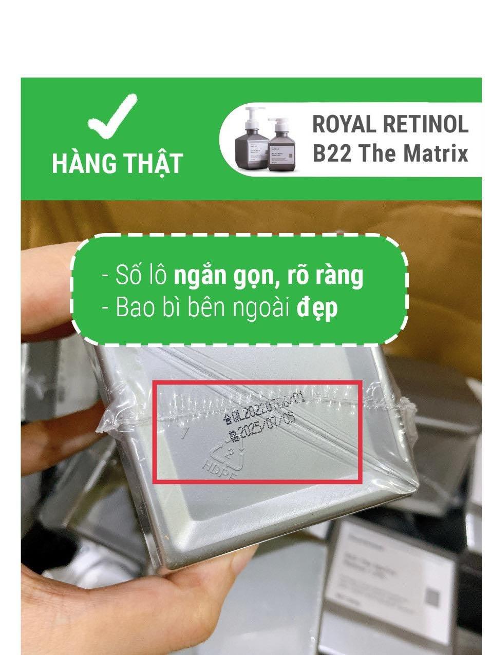 Phân biệt hàng giả Retinol B22 The matrix Phân biệt hàng giả Retinol B22 The matrix