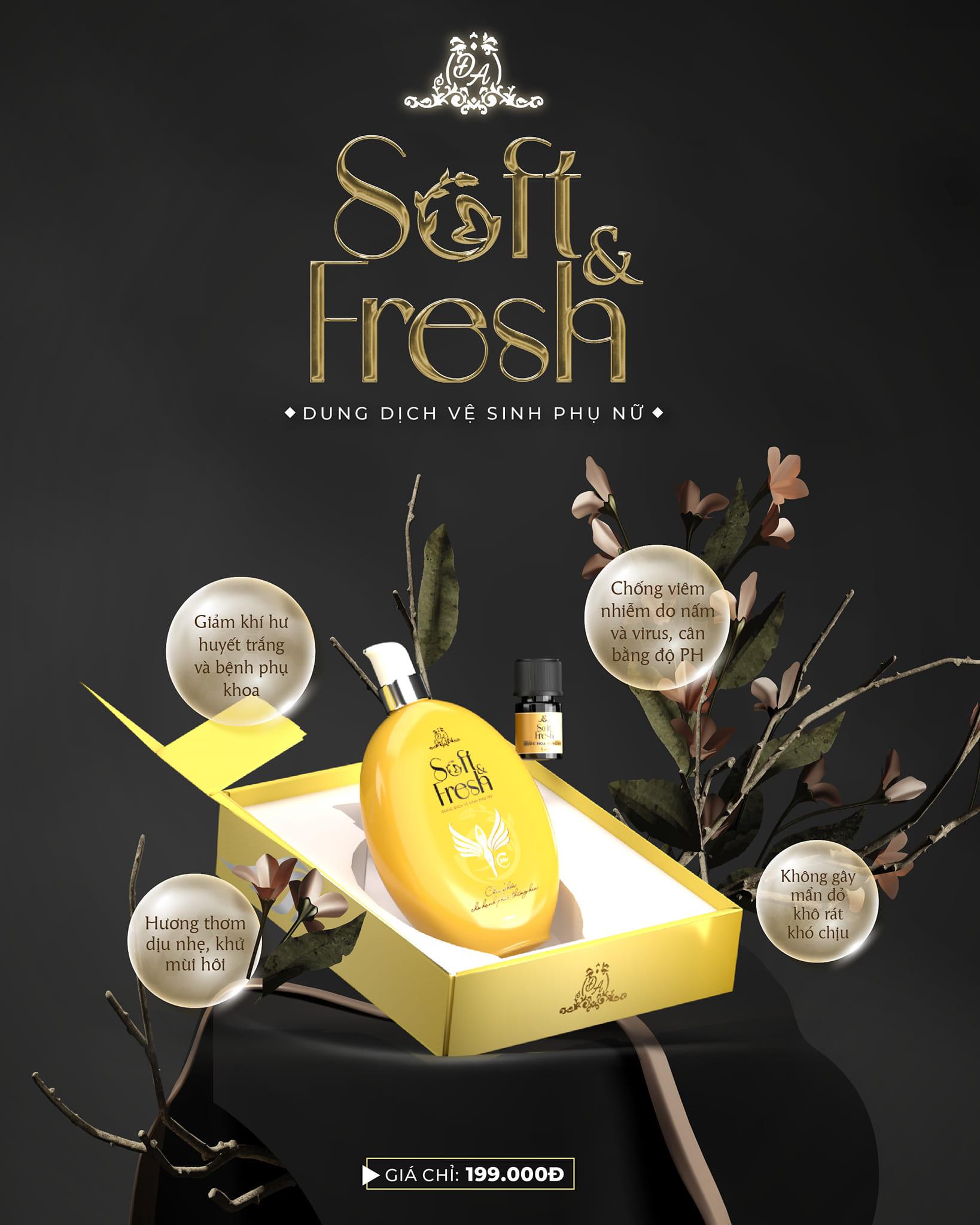 Dung dịch vệ sinh phụ nữ Collagen X3 Soft Fresh Mỹ Phẩm Đông Anh