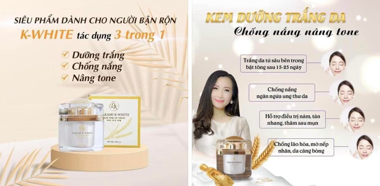 Dakami K White Ban Ngày 3 In 1- Dưỡng Da Trắng Sáng Tại Nhà Hiệu Quả Như Đi Spa! Dakami K White Ban Ngày 3 In 1- Dưỡng Da Trắng Sáng Tại Nhà Hiệu Quả Như Đi Spa!