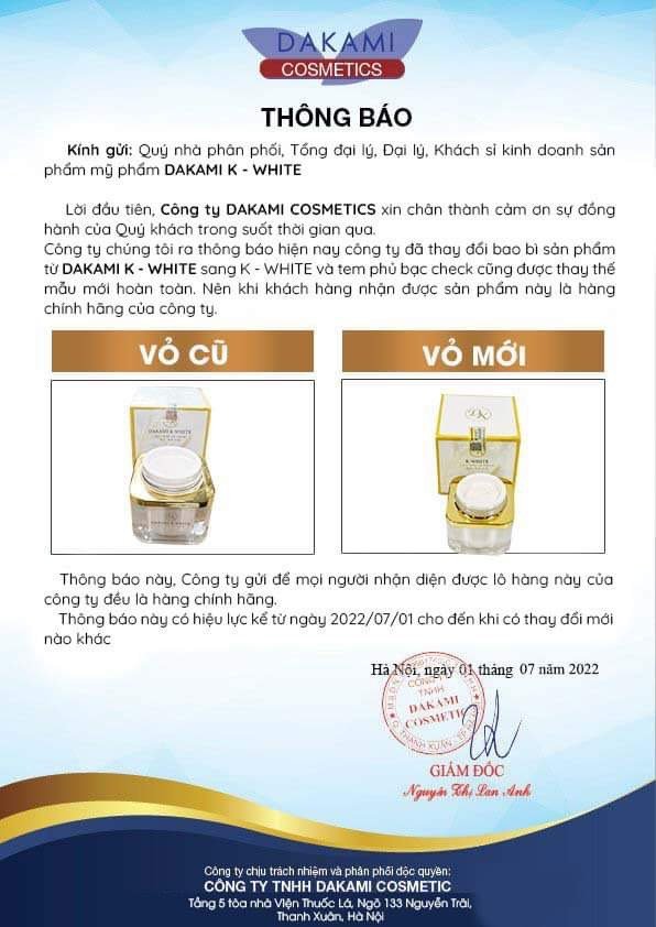 Dưỡng Da Trắng Sáng Bật Tone Chỉ 3 Phút Mỗi Ngày Với Kem Dakami K White Ban Ngày 3 In 1 Dưỡng Da Trắng Sáng Bật Tone Chỉ 3 Phút Mỗi Ngày Với Kem Dakami K White Ban Ngày 3 In 1