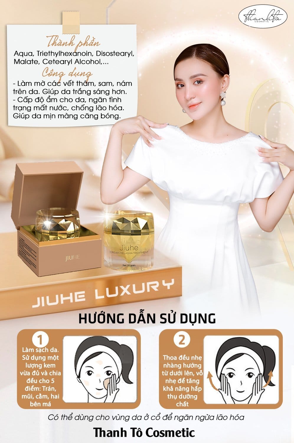 Kem Face Trị Nám Jiuhe Luxury Thanh Tô Kem Face Trị Nám Jiuhe Luxury Thanh Tô