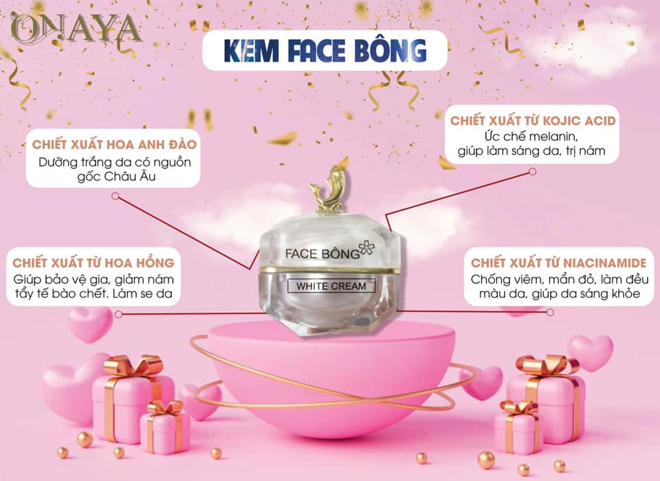 Kem Face Bông ONAYA Dưỡng Trắng Da Ngăn Ngừa Nám Kem Face Bông ONAYA Dưỡng Trắng Da Ngăn Ngừa Nám