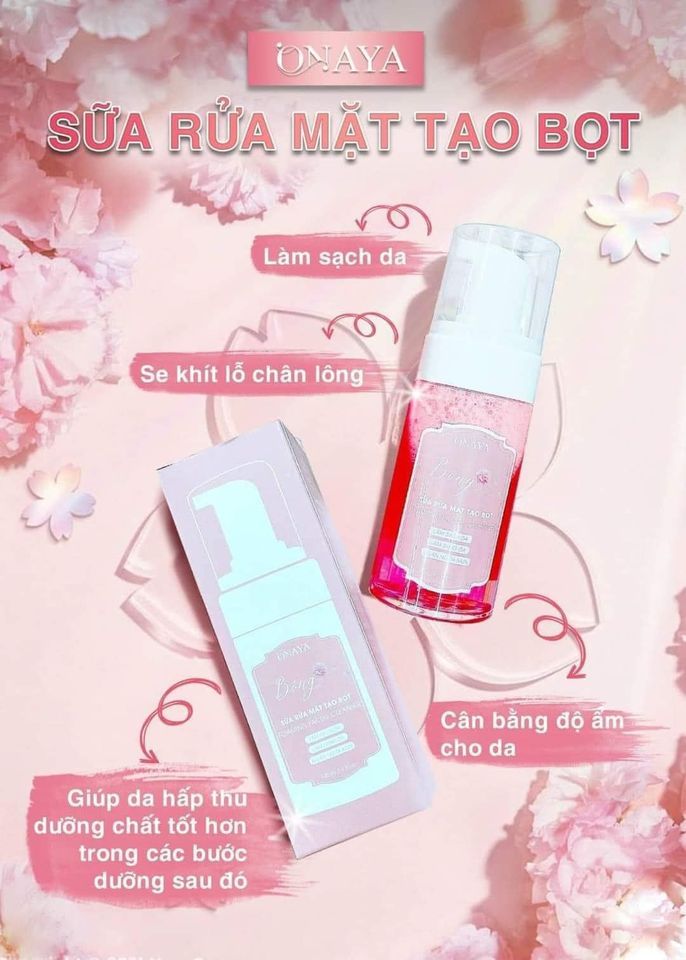 Sữa Rửa Mặt Tạo Bọt ONAYA- Tạm Biệt Ngay Bã Nhờn Bụi Bẩn Gây Mụn