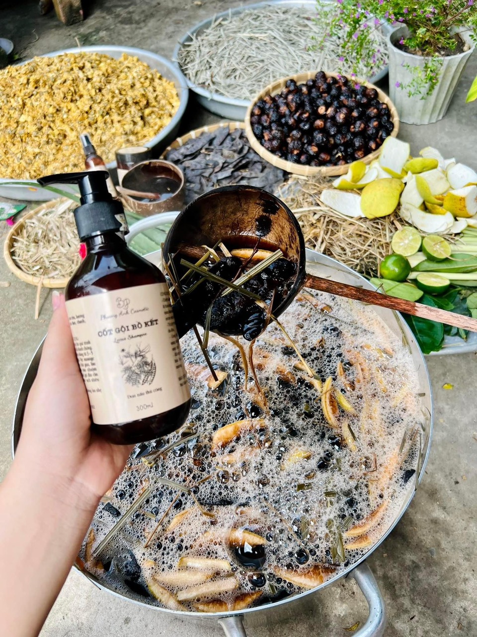 Combo Cốt Gội Bồ Kết Ủ Xả Bưởi Dừa Đun Nấu Thủ Công Phương Anh Cosmetic Tặng Kèm quà Combo Cốt Gội Bồ Kết Ủ Xả Bưởi Dừa Đun Nấu Thủ Công Phương Anh Cosmetic Tặng Kèm quà