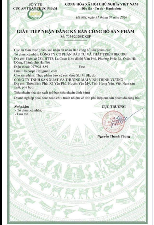 Giảm Cân Slim Be BeAlive Phiên Bản Hộp 30v Giảm Cân Slim Be BeAlive Phiên Bản Hộp 30v