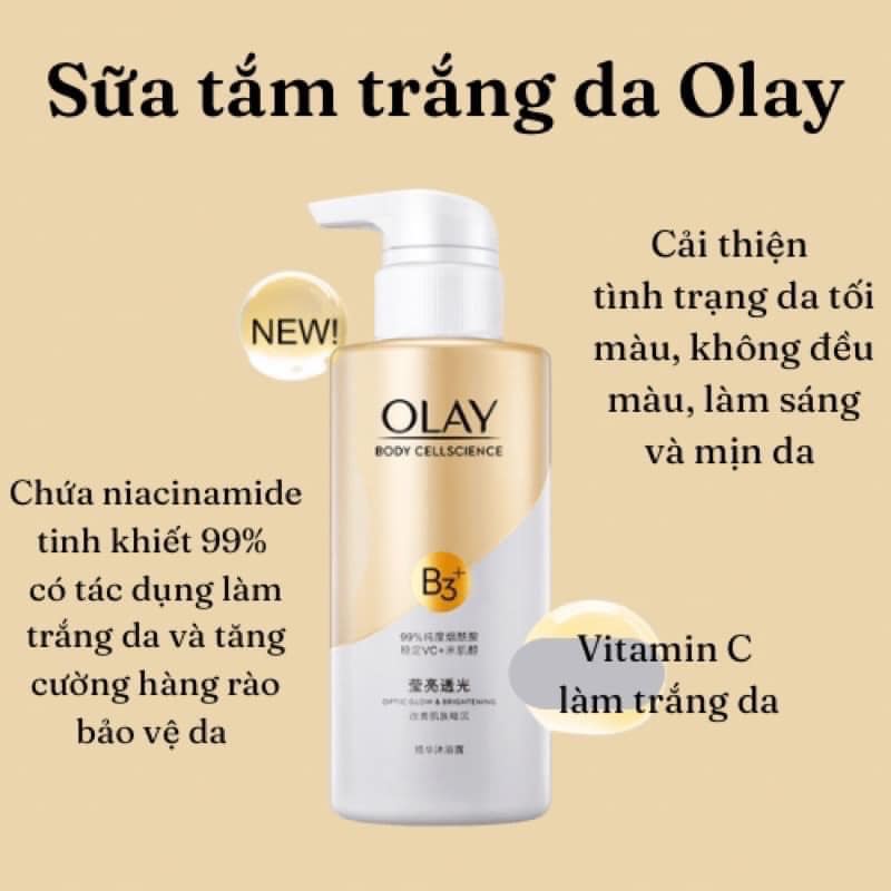 Sở Hữu Làn Da Mịn Trắng Sạch Với Sữa Tắm Trắng Da OLAY B3 Vitamin C Bản Trung Sở Hữu Làn Da Mịn Trắng Sạch Với Sữa Tắm Trắng Da OLAY B3 Vitamin C Bản Trung