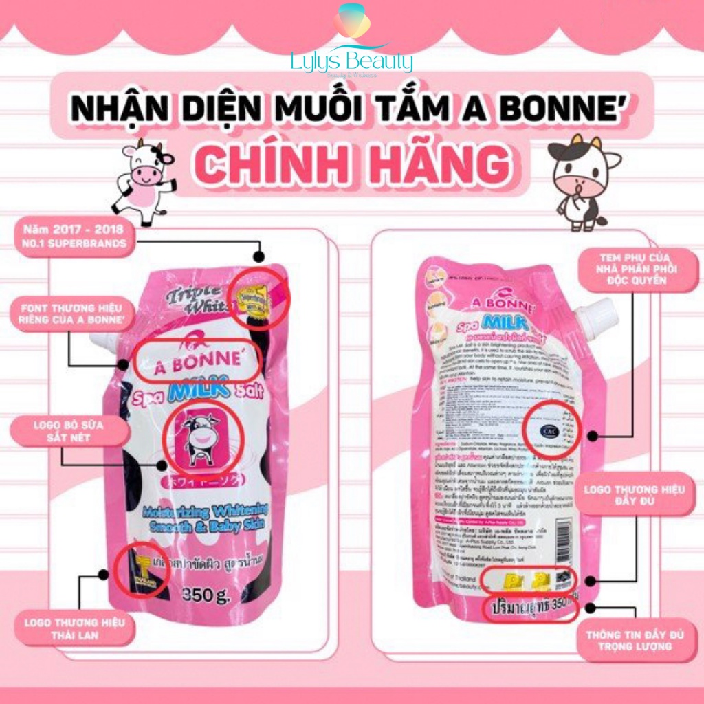 Trắng Hồng Mịn Màng Với Muối Tắm Sữa Bò Tẩy Tế Bào Chết Đến Từ Thái Lan