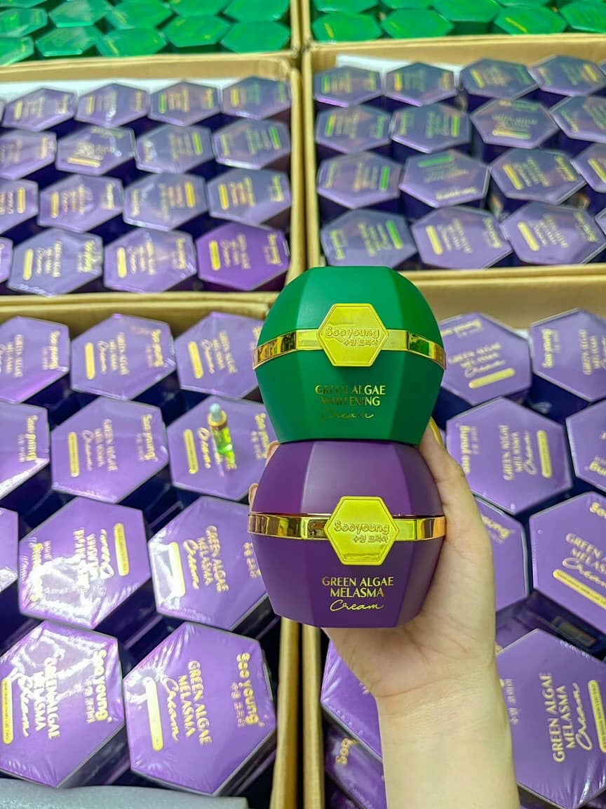 Combo Kem Face Nám Và Kem Dưỡng Da Lục Tảo Nhà Soo Young Đang Khuynh Đảo Hội Chị Em💥💥 Combo Kem Face Nám Và Kem Dưỡng Da Lục Tảo Nhà Soo Young Đang Khuynh Đảo Hội Chị Em💥💥