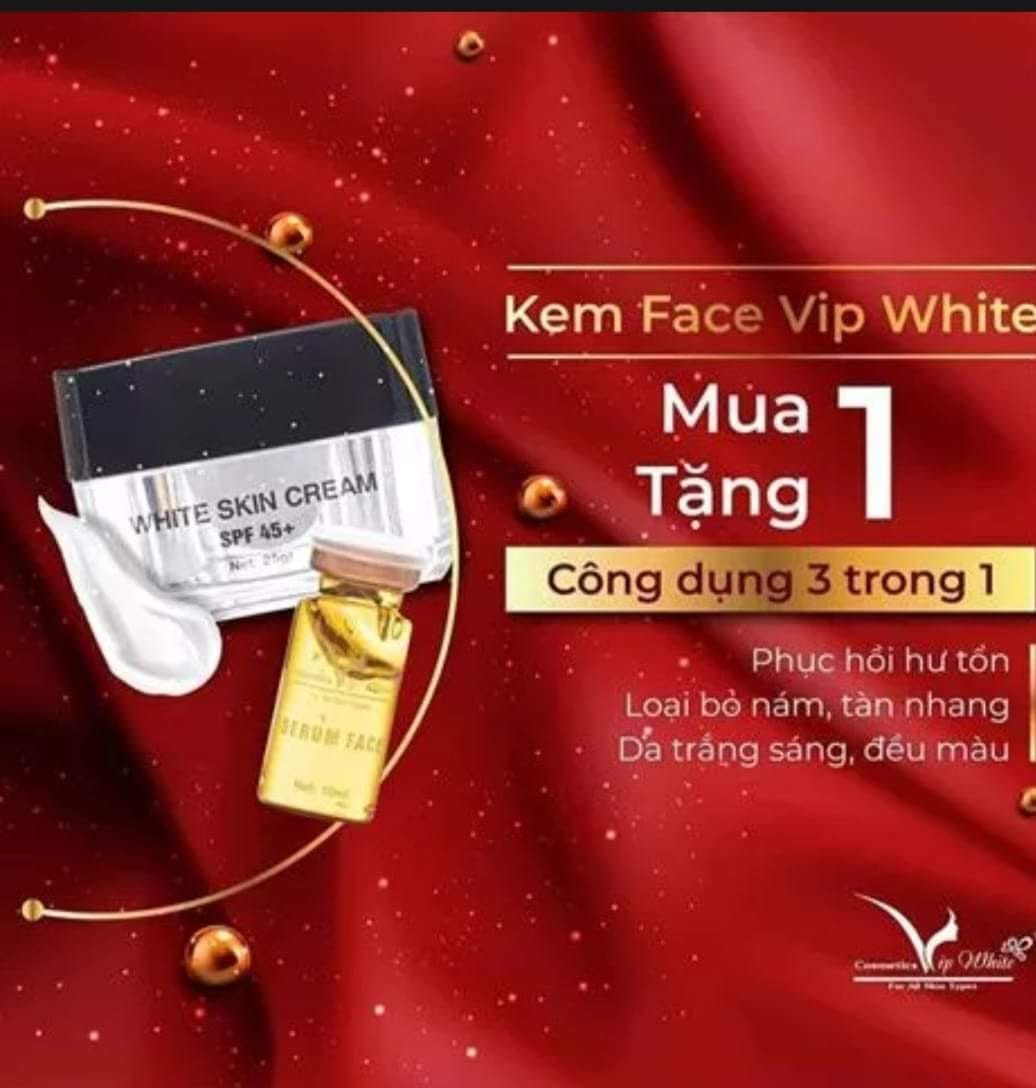 Kem Face Vip White Mang Làn Da Trắng Sáng Về Cho Bạn Kem Face Vip White Mang Làn Da Trắng Sáng Về Cho Bạn