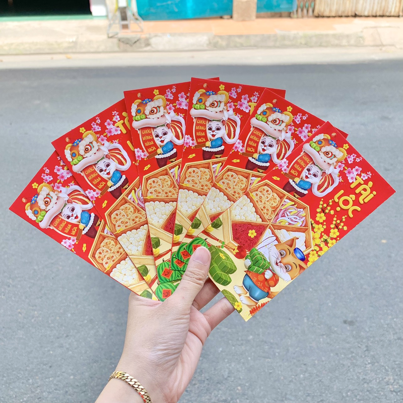 Combo 50 bao lì xì tết Quý Mão 2023 Combo 50 bao lì xì tết Quý Mão 2023