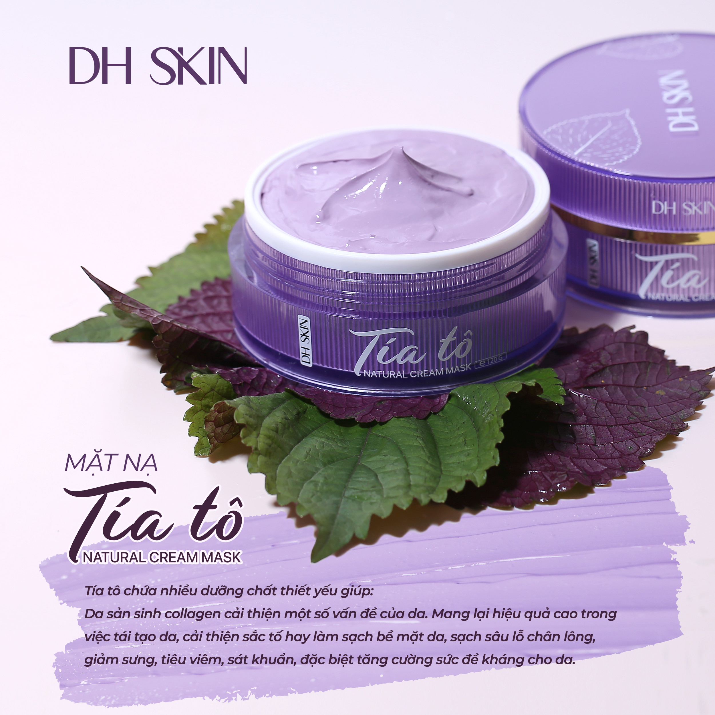 Mặt Nạ Tía Tô DH Skin Dành Cho Da Sạm Nám Mặt Nạ Tía Tô DH Skin Dành Cho Da Sạm Nám