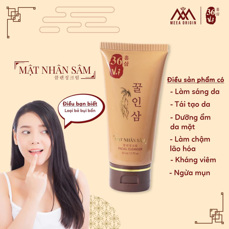 Cùng làm sạch mụn hạn chế gây mụn với sữa rửa mặt mật nhân sâm 36 vị Meea Cùng làm sạch mụn hạn chế gây mụn với sữa rửa mặt mật nhân sâm 36 vị Meea