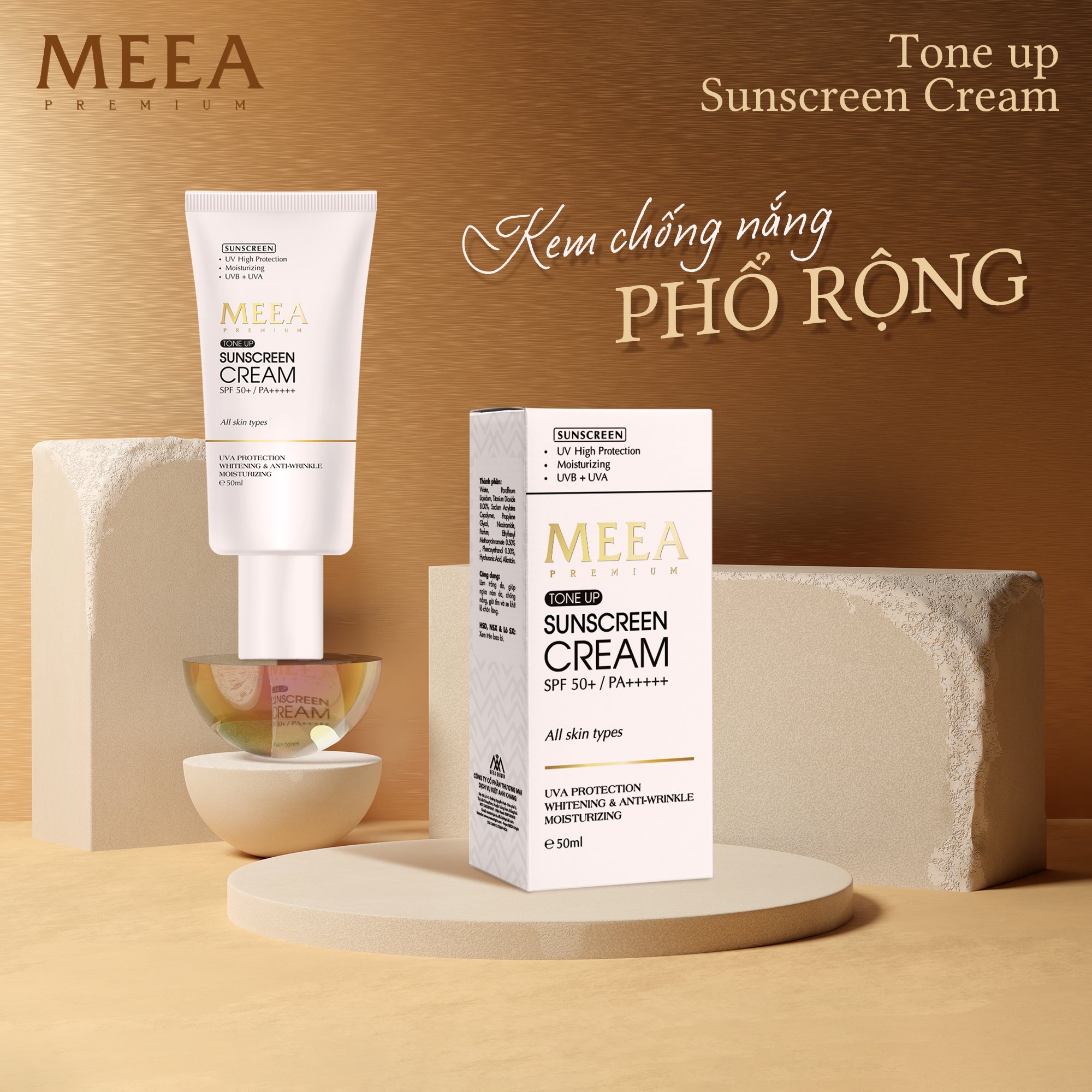 Kem chống nắng Meea Origin Sun Cream 50ml cội nguồn chống lão hóa Kem chống nắng Meea Origin Sun Cream 50ml cội nguồn chống lão hóa