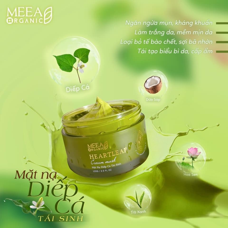 Mặt nạ diếp cá tái sinh Meea Organic giải pháp cho làn da khô Mặt nạ diếp cá tái sinh Meea Organic giải pháp cho làn da khô