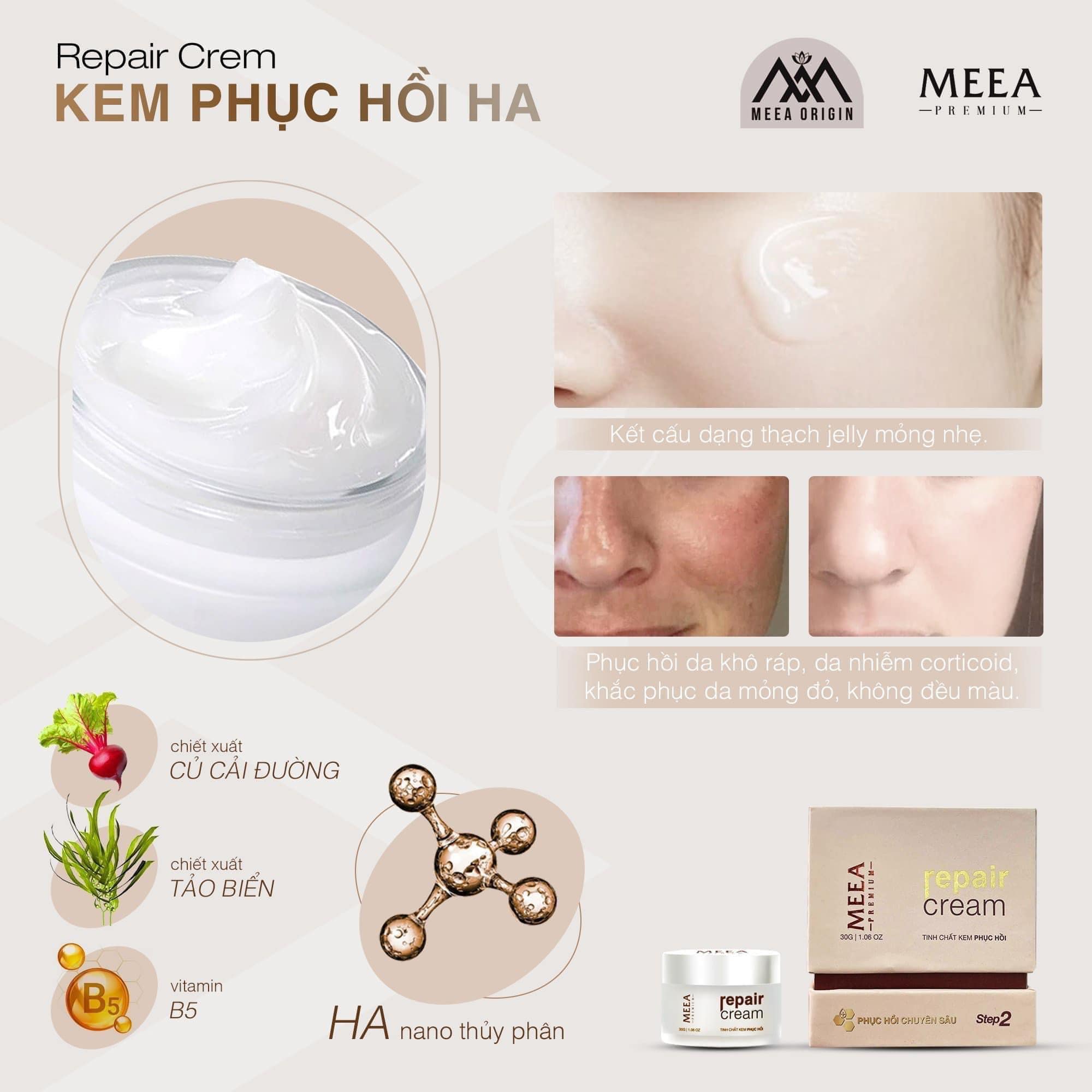 Siêu cấp nước với kem phục hồi Meea Origin chính hãng Siêu cấp nước với kem phục hồi Meea Origin chính hãng