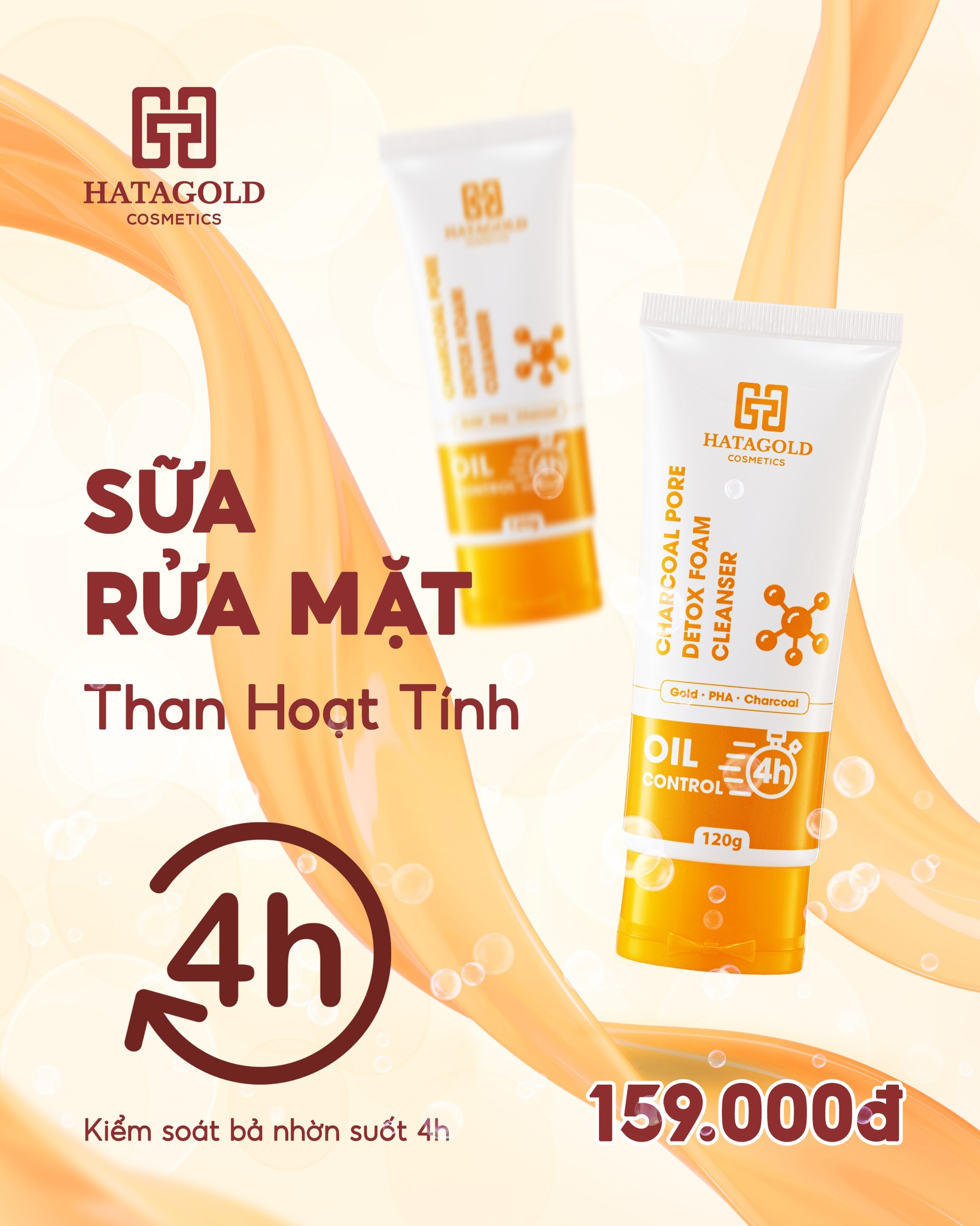 Da khỏe sạch mụn với sữa rửa mặt Hatagold