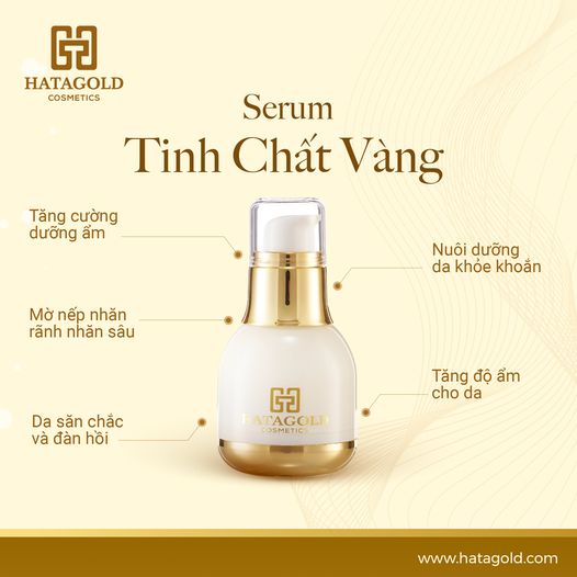 Serum tinh chất vàng 24k Hatagold giúp cải thiện dấu hiệu lão hóa Serum tinh chất vàng 24k Hatagold giúp cải thiện dấu hiệu lão hóa