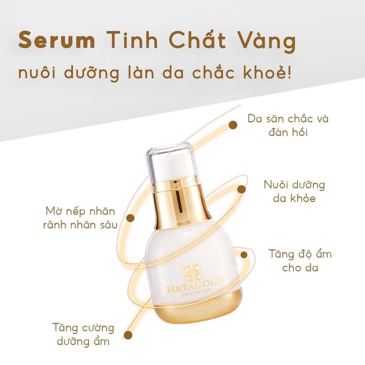 Serum tinh chất vàng 24k Hatagold giúp cải thiện dấu hiệu lão hóa Serum tinh chất vàng 24k Hatagold giúp cải thiện dấu hiệu lão hóa