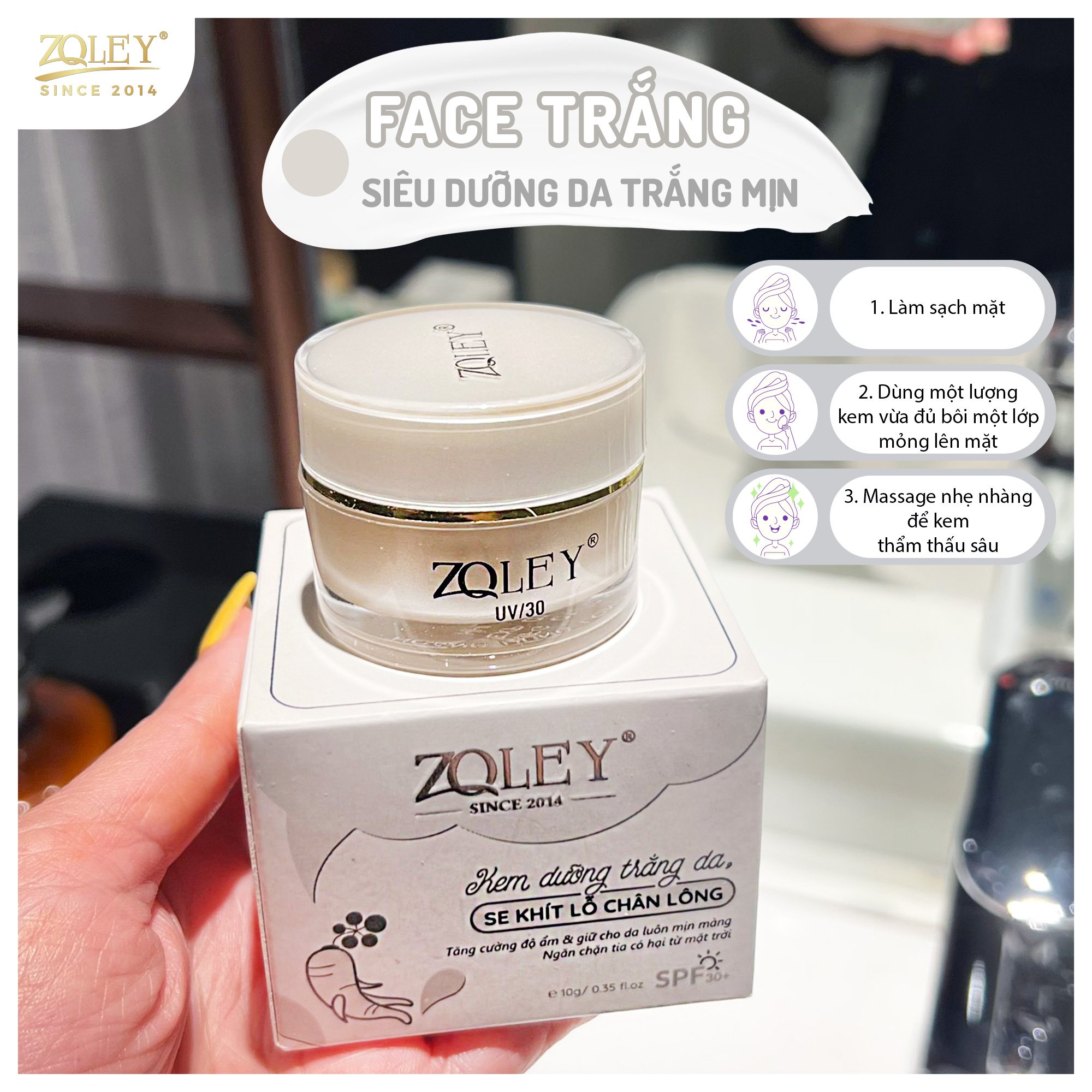 Nám tàn nhang đồi mồi và nếp nhăn đã có bộ tứ kem face Zoley Nám tàn nhang đồi mồi và nếp nhăn đã có bộ tứ kem face Zoley