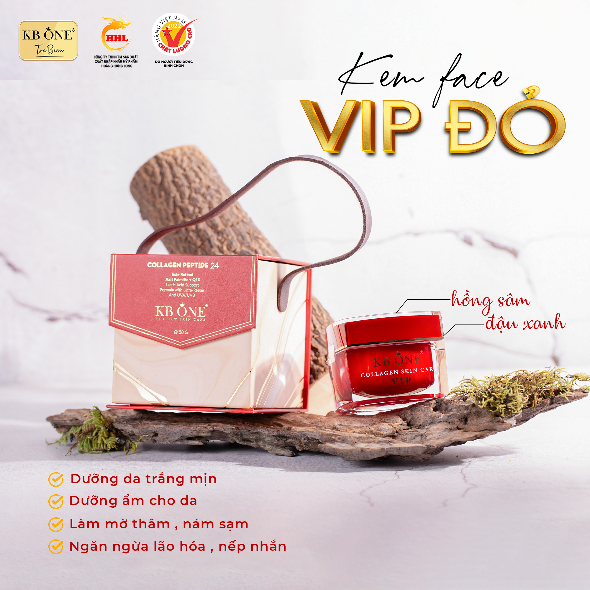Kem vip đỏ đánh bay thâm nám lão hóa da lưu mãi nét xuân