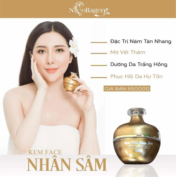 Face Sâm Ncollagen xóa nám trên da Face Sâm Ncollagen xóa nám trên da