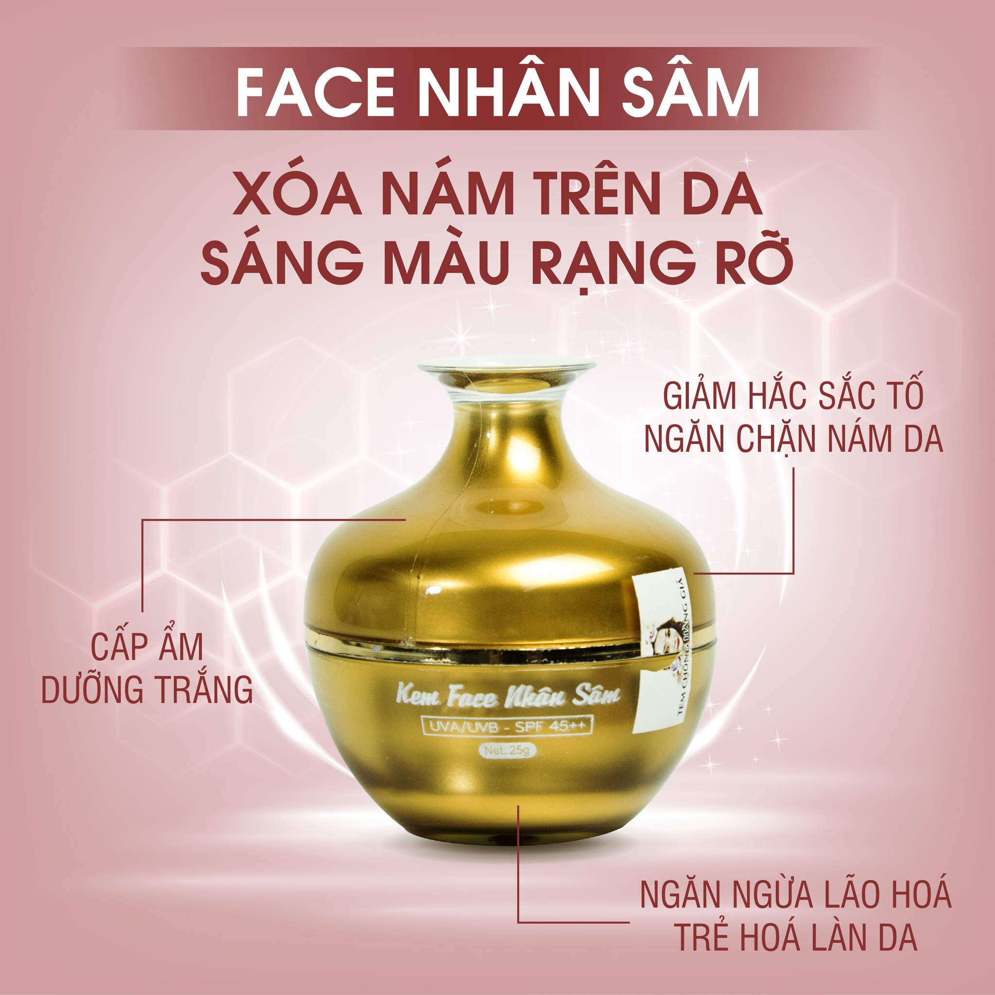 Face Sâm Ncollagen xóa nám trên da