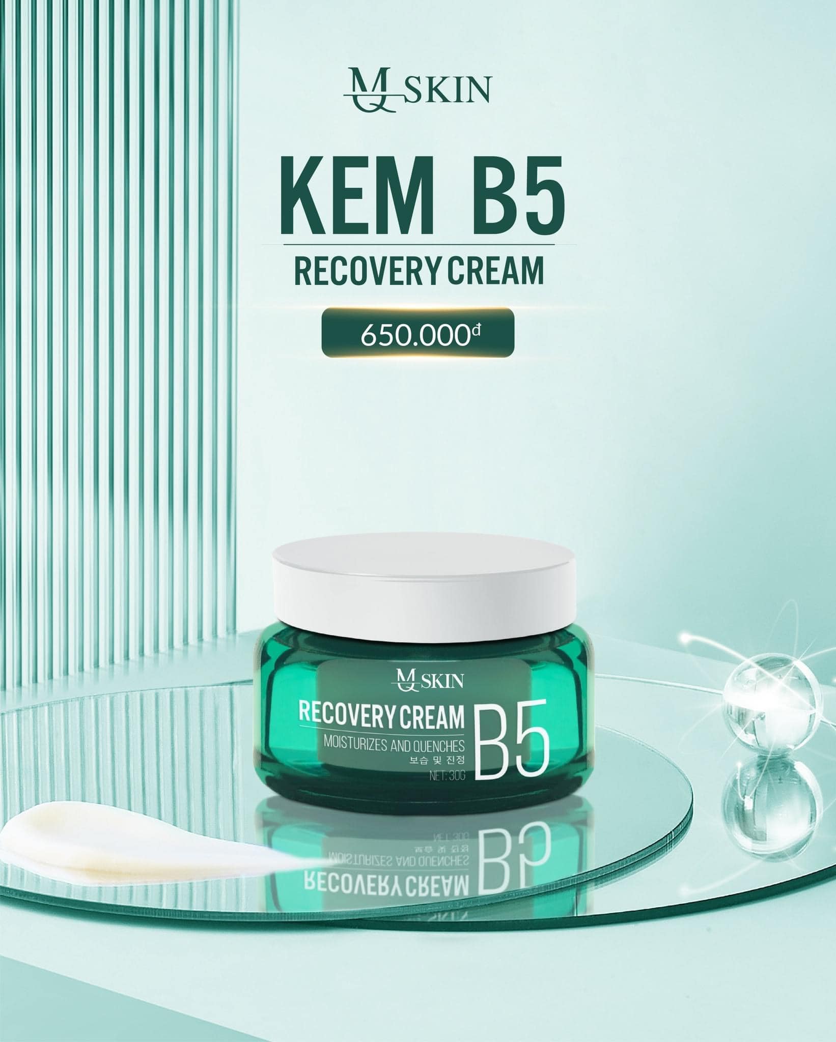 Recovery Cream - B5 kem phục hồi B5 MQ Skin Recovery Cream - B5 kem phục hồi B5 MQ Skin