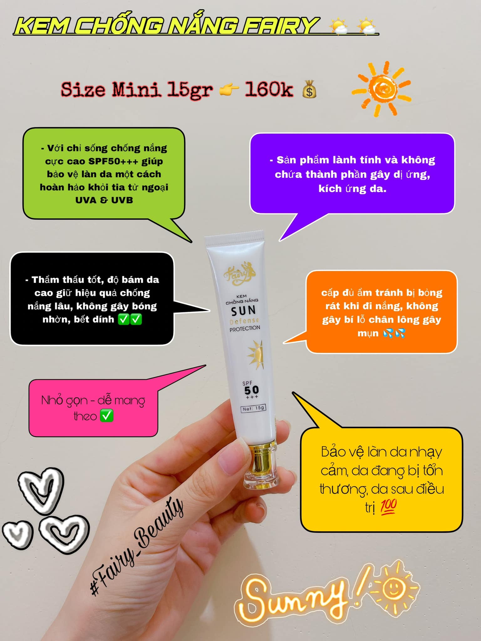 Kem chống nắng Fairy Cosmetics là sự lựa chọn tối ưu Kem chống nắng Fairy Cosmetics là sự lựa chọn tối ưu