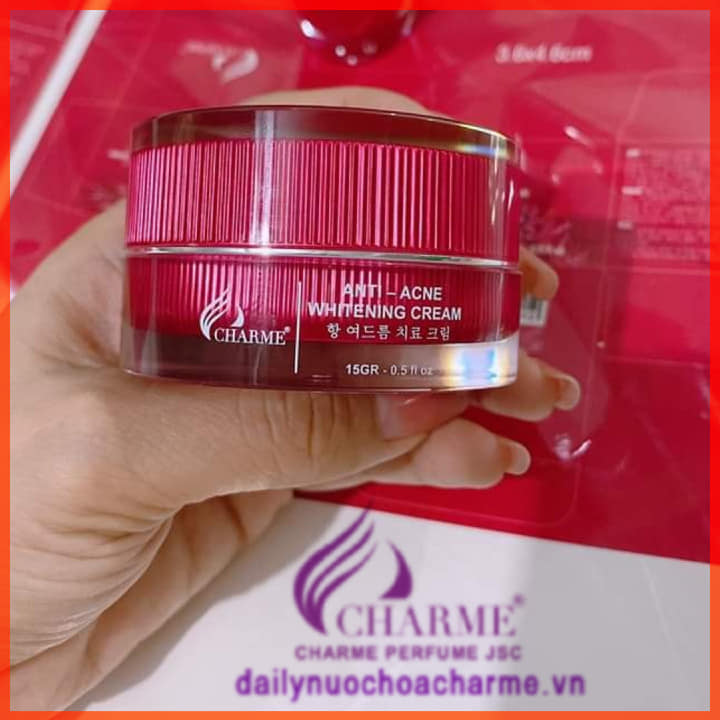 Kem trị mụn trắng da thông đỏ Charme Anti Acne Whitening Cream Kem trị mụn trắng da thông đỏ Charme Anti Acne Whitening Cream