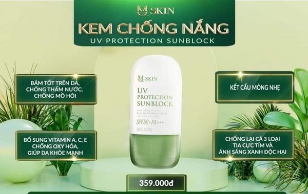 Kem chống nắng MQ Skin thế hệ mới cải tiến mới Kem chống nắng MQ Skin thế hệ mới cải tiến mới