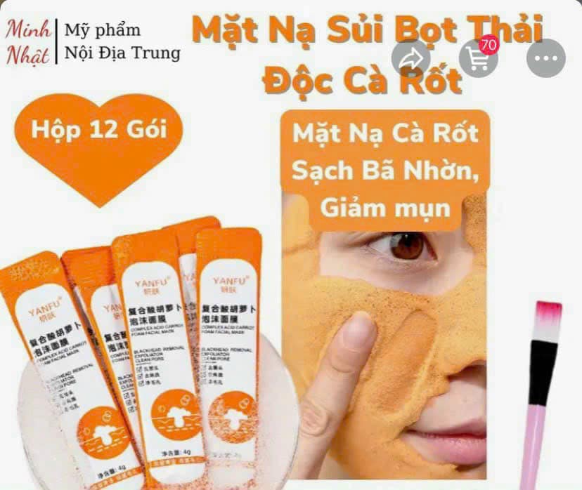 Mặt nạ sủi bọt thải độc làm trắng da đang làm mưa làm gió Mặt nạ sủi bọt thải độc làm trắng da đang làm mưa làm gió