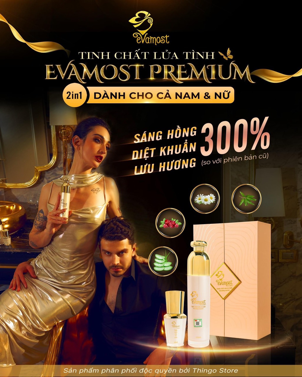 Siêu phẩm 2023 ra mắt tinh chất Evamost Premium tinh chất lửa tình