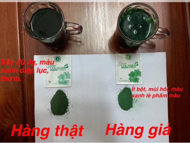 Cách nhận biết Diệp lục Green Collagen hàng thật hay giả Cách nhận biết Diệp lục Green Collagen hàng thật hay giả