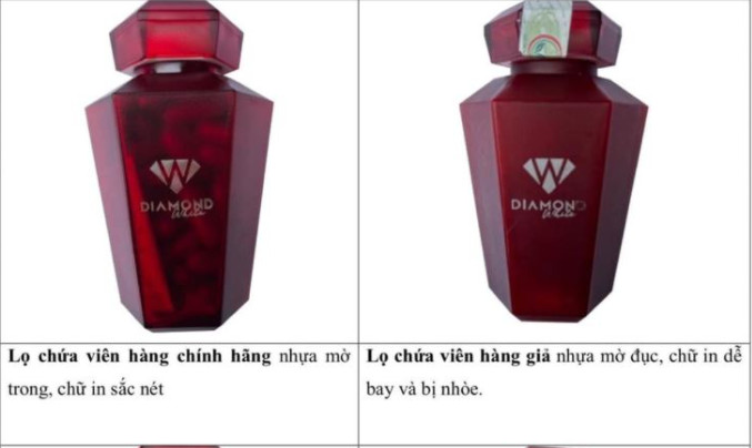 Cảnh báo hàng giả viên trắng da Diamond White Ngọc Trinh và cách phân biệt Cảnh báo hàng giả viên trắng da Diamond White Ngọc Trinh và cách phân biệt