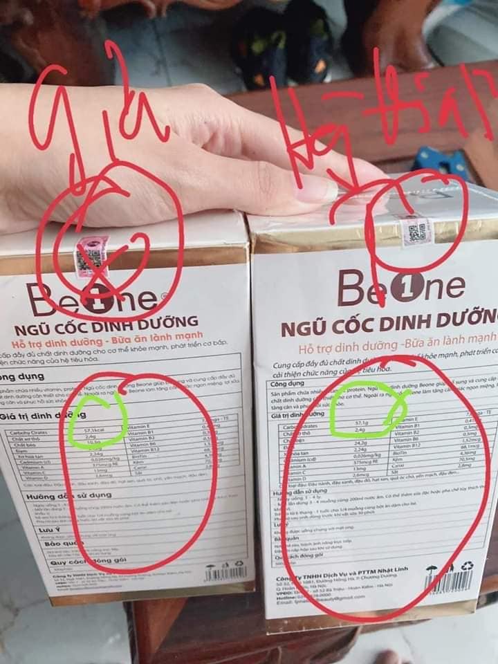 Cảnh báo và cách phân biệt hàng giả ngũ cốc Beone Cảnh báo và cách phân biệt hàng giả ngũ cốc Beone